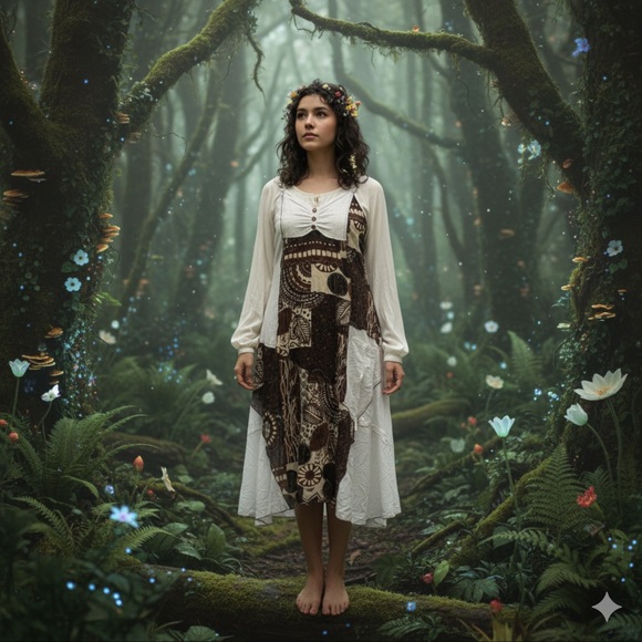 Jane & John dress lagenlook fairycore whimsigoth XL OR OS - Picture 3 of 12